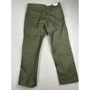 Image Authority Pants Mens 36x30 Green Canvas Chino Straight Leg Workwear NWT